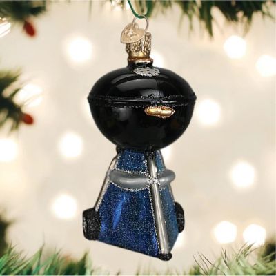 Old World Christmas Glass Blown Tree Ornament, Black Classic Barbecue Image 1