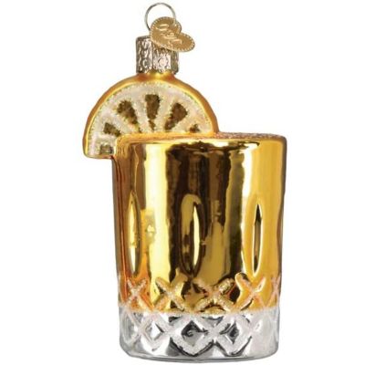Old World Christmas Glass Blown Tree Ornament, Whisky Sour Image 2