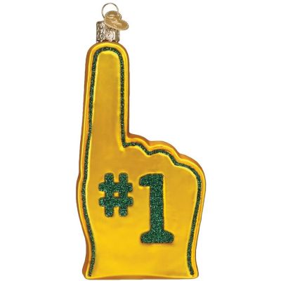 Old World Christmas Green Bay Packers Foam Finger Ornament For Christmas Tree Image 2
