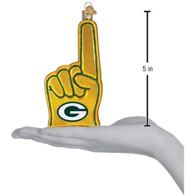 Old World Christmas Green Bay Packers Foam Finger Ornament For Christmas Tree Image 3