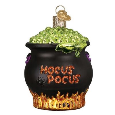 Old World Christmas Halloween Cauldron Glass Ornament FREE BOX 26087 Image 1