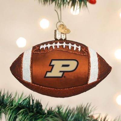 Old World Christmas Hanging Glass Tree Ornament, Purdue University Football Image 1