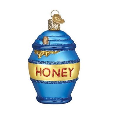 Old World Christmas Honey Pot Glass Ornament FREE BOX 32391 New Image 1