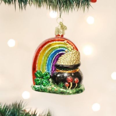Old World Christmas Irish Gift Collection Glass Blown Ornaments for Christmas Tree Pot of Gold Image 1