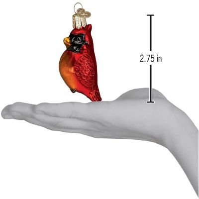 Old World Christmas Mini Cardinal Glass Blown Ornament #16080 Image 2