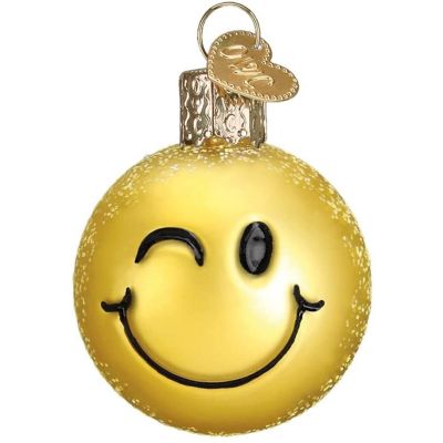 Old World Christmas Mini Emoji Set Glass Blown Hanging Ornaments Image 1