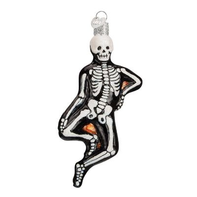 Old World Christmas Mr Bones Skeleton Glass Halloween Ornament FREE BOX Image 1