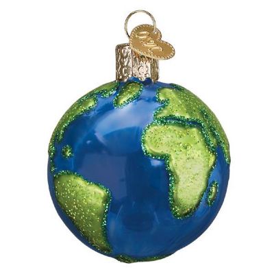 Old World Christmas NASA Earth Glass Ornament FREE BOX 22039 New Image 1