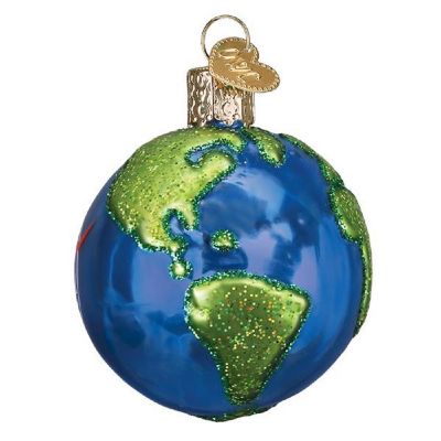 Old World Christmas NASA Earth Glass Ornament FREE BOX 22039 New Image 2