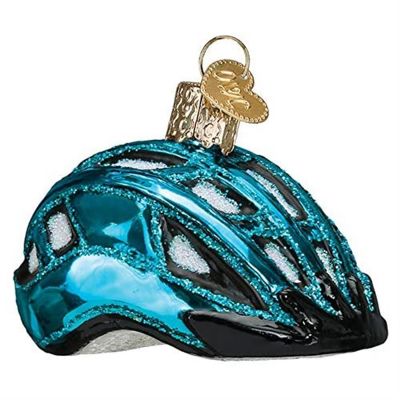 Old World Christmas Ornaments Bike Helmet Glass Blown Ornaments for Christmas Tree Image 1