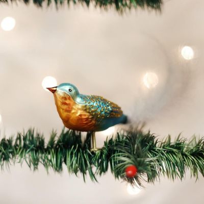 Old World Christmas Ornaments Bird Watcher Collection Glass Blown, Forest Finch Image 2