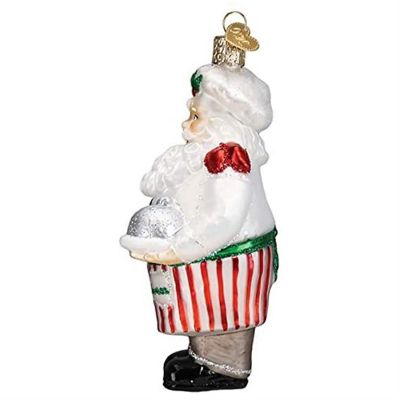 Old World Christmas Ornaments Chef Santa Glass Blown Ornaments for Christmas Tree Image 1