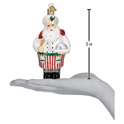 Old World Christmas Ornaments Chef Santa Glass Blown Ornaments for Christmas Tree Image 3