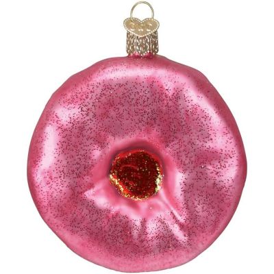 Old World Christmas Ornaments Frosted Donut Glass Blown Ornaments, Assorted Colors Pack of 1 Image 1
