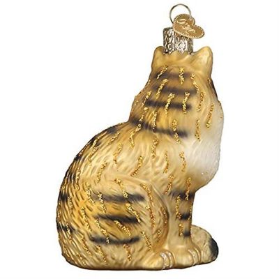 Old World Christmas Ornaments Maine Coon Cat Glass Blown Ornament #12583 Image 3