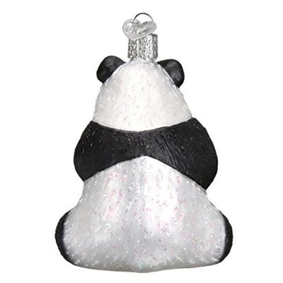 Old World Christmas Ornaments: Panda Glass Blown Ornaments for Christmas Tree Image 2