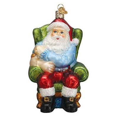 Old World Christmas Ornaments Santa Vaccinated Glass Blown Ornaments for Christmas Tree Image 1