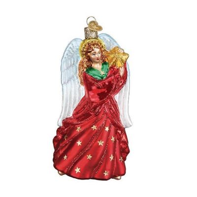 Old World Christmas Radiant Angel Glass Ornament FREE BOX 10233 New Image 1