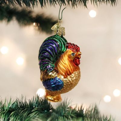 Old World Christmas Rooster Glass Blown Ornament Image 1