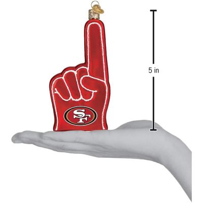 Old World Christmas San Francisco 49ers Foam Finger Ornament For Christmas Tree Image 3