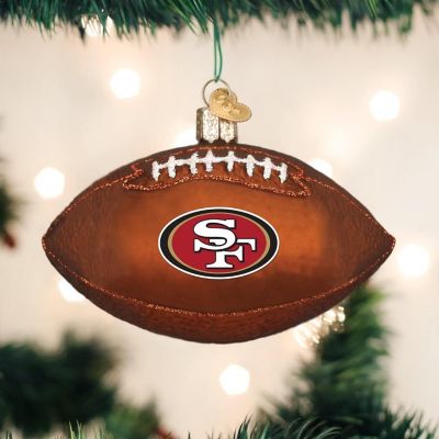 Old World Christmas San Francisco 49ers Football Ornament For Christmas Tree Image 1