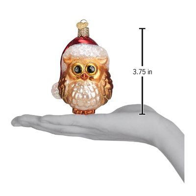 Old World Christmas Santa Owl Glass Blown Christmas Tree Ornament Image 1