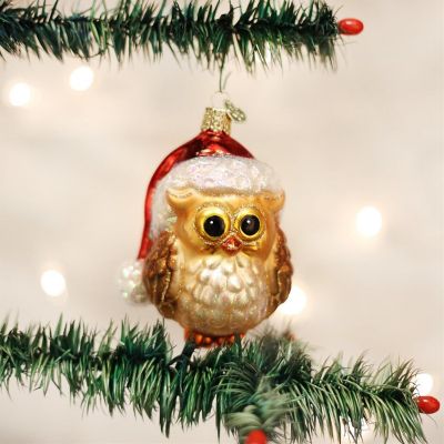 Old World Christmas Santa Owl Glass Blown Christmas Tree Ornament Image 2