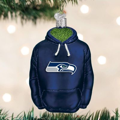 Old World Christmas Seattle Seahawks Hoodie Ornament For Christmas Tree Image 1
