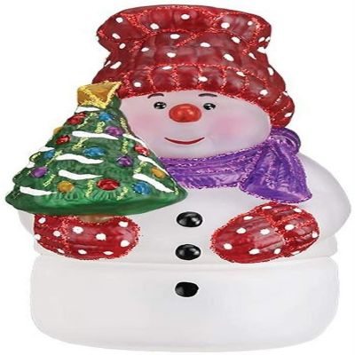 Old World Christmas Snowman With Tree Candle Light Ornament Image 1