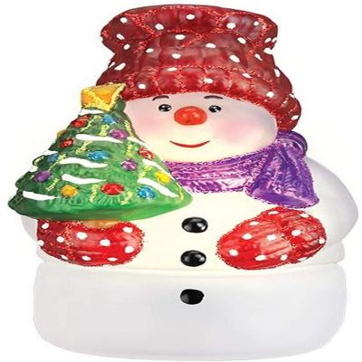 Old World Christmas Snowman With Tree Candle Light Ornament Image 1