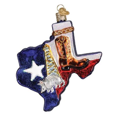 Old World Christmas State of Texas Glass Ornament Decoration 36187 FREE BOX New Image 1
