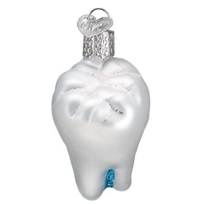 Old World Christmas Tooth Glass Ornament FREE BOX 36253 New Image 2