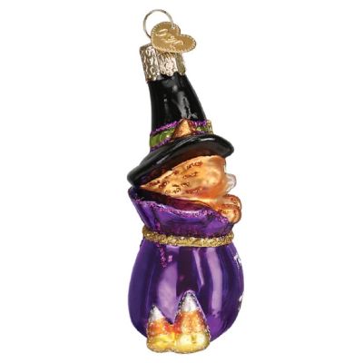 Old World Christmas Trick or Treat Kitty Glass Ornament FREE BOX 4 inch Image 2