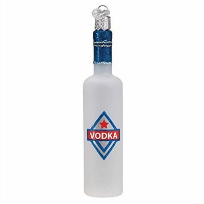 Old World Christmas Vodka Bottle Glass BlownOrnament Image 1