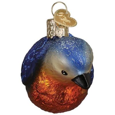 Old World Christmas Western Bluebird Bird Glass Ornament 16112 FREE BOX New Image 1