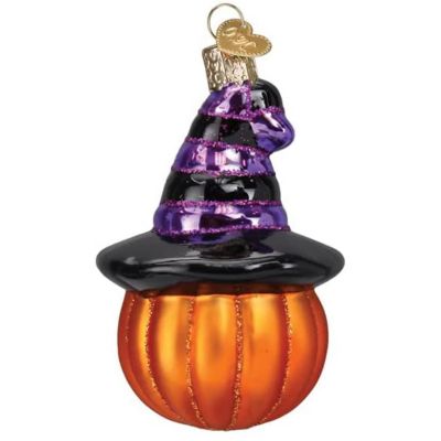 Old World Christmas Witch Pumpkin Glass Blown Ornament, Christmas Tree Image 1