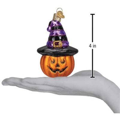 Old World Christmas Witch Pumpkin Glass Blown Ornament, Christmas Tree Image 3