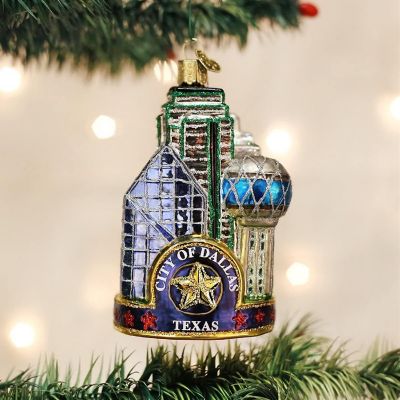 Old World Dallas City Christmas Ornament Image 1
