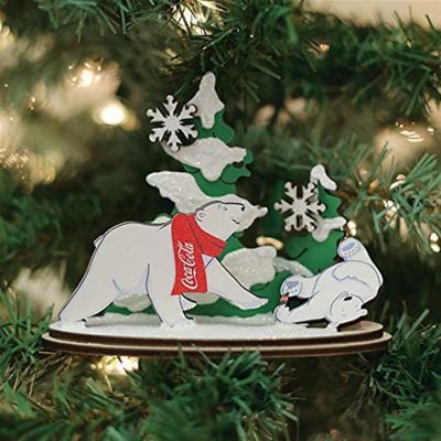 Old World Ginger Cottages #84208 Wooden Ornament, Polar Bear  and  Scarf CCO109 Image 2