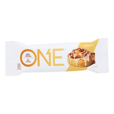 One Cinnamon Roll Protein Bar  - Case of 12 - 60 GRM Image 1