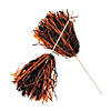 Orange & Black Two-Tone Spirit Cheer Pom-Poms - 24 Pc. Image 1
