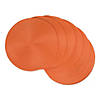 Orange Round Polypropylene Woven Placemat (Set Of 6) Image 1