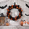 Orange Spiders and Ornaments Halloween Wreath  18-Inch  Unlit Image 1