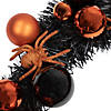 Orange Spiders and Ornaments Halloween Wreath  18-Inch  Unlit Image 2