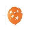 Orange with White Stars 11" Latex Balloons &#8211; 24 Pc. Image 1