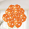 Orange with White Stars 11" Latex Balloons &#8211; 24 Pc. Image 2