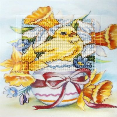 Orchidea Complete cross stitch kit - greetings card Easter 6218 Image 1