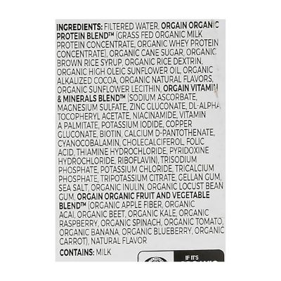 Orgain Organic Nutrition Shake - Chocolate Fudge - 11 fl oz - Case of 12 Image 1