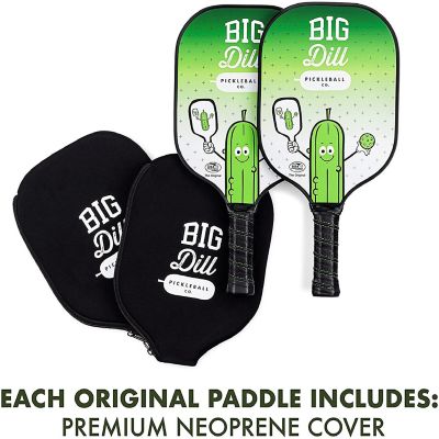 Original Carbon Fiber Pickleball Paddles Set with 2 Paddles, 2 Pickleballs, Bag & Covers - USA Pickleball Approved Image 1