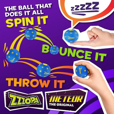 Original ZZZOPA Fidget Stress Mini Ball 4pk Spin Bounce Throw It Spinner PMI International Image 2
